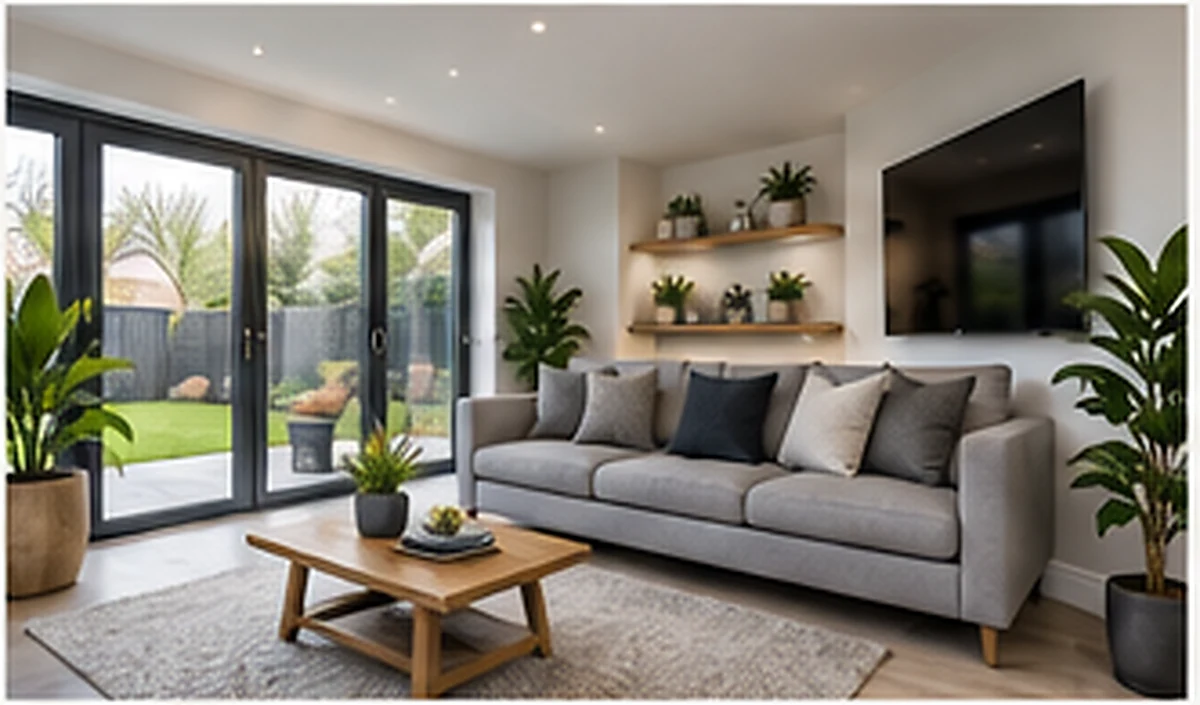 Flexible living room conversion concept